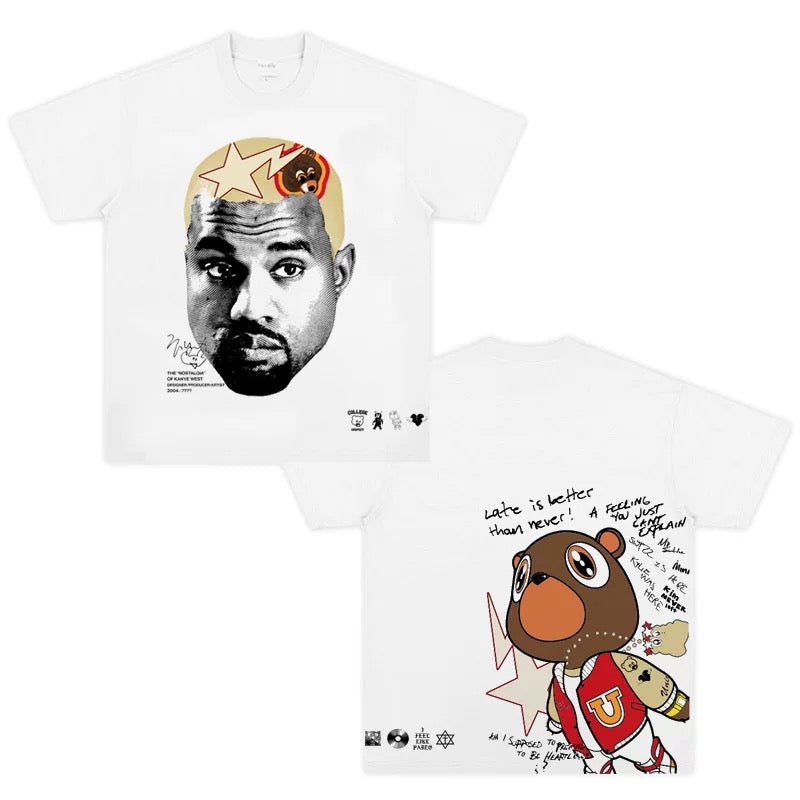 Kanye West - White Reversed Graphics T-shirt